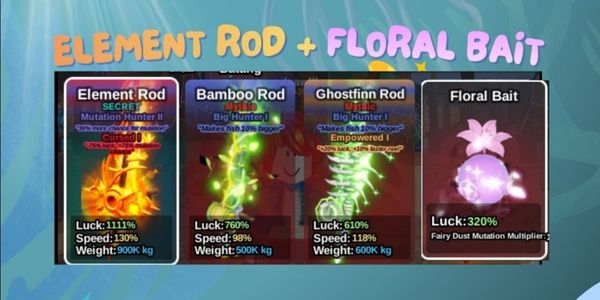 AKUN ELEMENT ROD + FLORAL BAIT - Bonus Secret