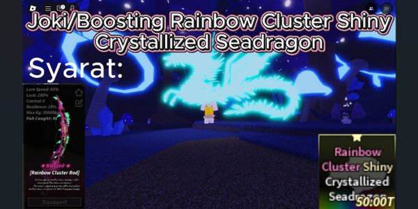 Joki/Boosting Rainbow Cluster Shiny Crystallized Seadragon Fabulous Rod Final Quest