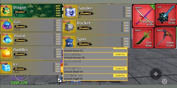 Perm Dragon,Gas,Portal,Buddha,Ice,Smoke,Rocket,Spin | Game Pass 4 with Dark Blade | V4 3