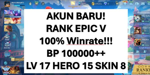 New Epic Account Full Winrate Awesome