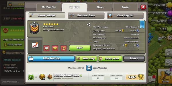 	Clan Level 15