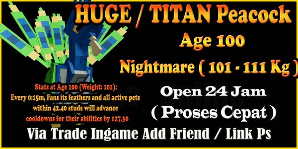 Huge / Titan Peacock 101 - 111 KG