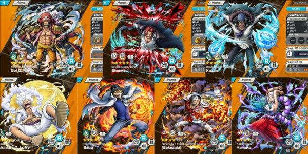 Akun 7 Extreme OPBR | Roger V1 Ex, Shanks V3 Ex, Kuzan Ex, Luffy Nika V1, Sabo Ex, Akainu Ex, Yamato Ex | Support 141,8% | Good Medal | Android/Steam