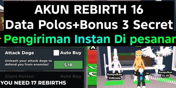 Akun Rebirth 16 - 3 Random Secret - Steal A Brainrot
