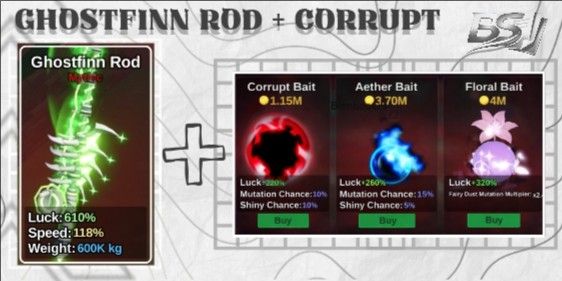 AKUN GHOSTFINN ROD + CORRUPT BAIT / AETHER BAIT