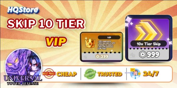 Skip 10 Tier + VIP - Universal Tower Defense [1398rb]