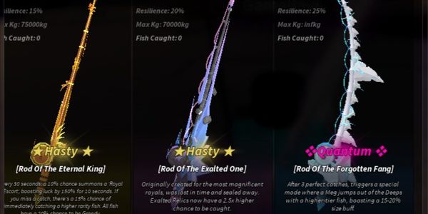 Akun Fisch MAX Level 750 Fisch ROTFF, ROTD, ROTEK, ROTEO, Nolife, Heaven, Trident