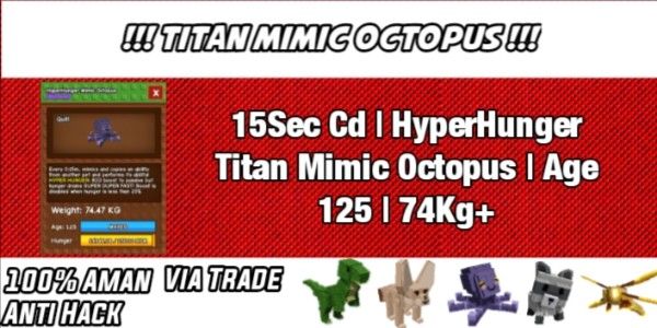 TITAN MIMIC OCTOPUS | AGE 125 | 74KG+ | 15 SEC CD