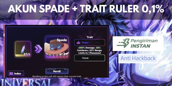 Akun Starter Spade (Ace) Trait Ruler