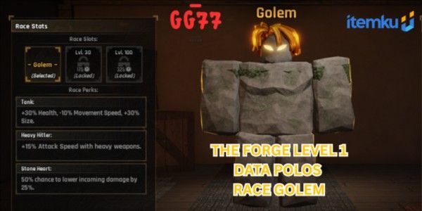 Fresh Account The Forge Level 1 Race Golem