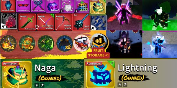 AKUN BLOXFRUIT LEVEL MAX V4 GHOUL, SHARK, RABBIT, CYBORG-GH-PERM DRAGON, LIGHTING-CDK HS, DB-GAMEPASS ALL (EXCEPT NOTIFIER)-SG-AVA ROBUX