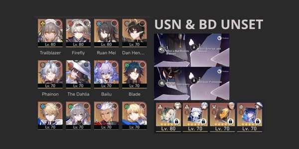 [Stelle] The Dahlia E1 (Sign) + Firefly (Sign) + Phainon (Sign) + Archer (Sign) + Ruan Mei E1 + DHPT + Blade | All Unset