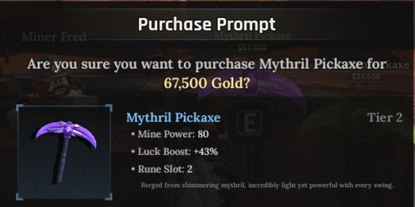 Joki Mythril Pickaxe | The Forge - Bonus Level & Legendary Ore