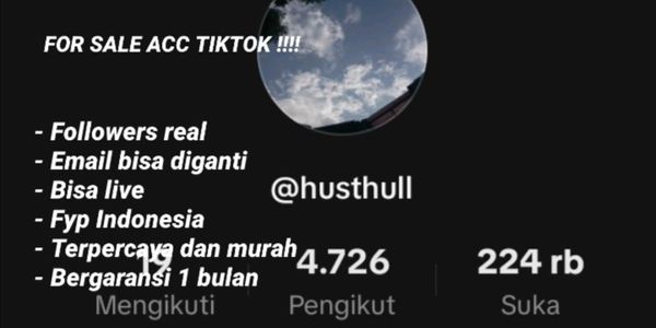 AKUN TIKTOK 4000 FOLLOWERS BISA LIVE, STUDIO TIKTOK