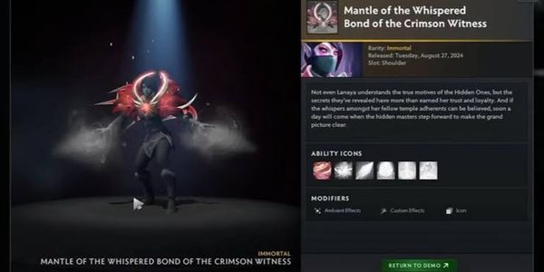 Mantle of the Whispered Bond of the Crimson Witness