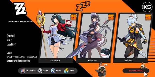 [Asian] Astra, Ellen + Signature, Soldier 11, Harumasa| MC Wise [Male] Adventure Rank 9-11 Zenless Zone Zero