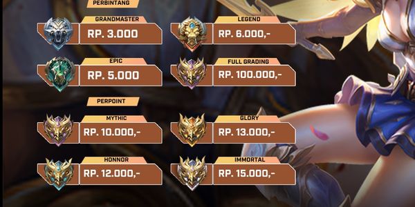 Paket Rank Epic 2-Mythic 1