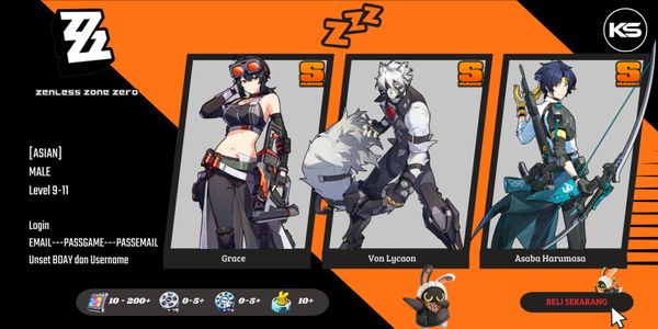 [Asian] Grace, Lycaon, Harumasa| MC Wise [Male] Adventure Rank 9-11 Zenless Zone Zero