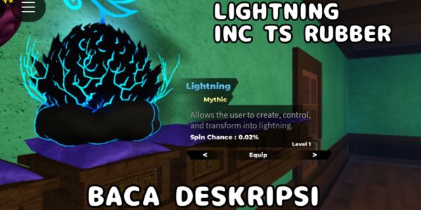 Akun Stater Lightning dan TS Rubber Fruit Battlegrounds