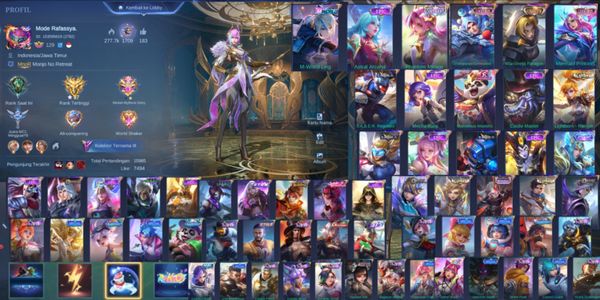 benedeta convenant Ling skin m world Selena skin stun & luckybox zilong odette