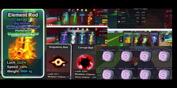 RIGHT ACCOUNT, ELEMENT ROD (ENCHANT PERFECTION) + SINGULARITY BAIT.