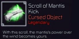 Scroll of Mantis Kick