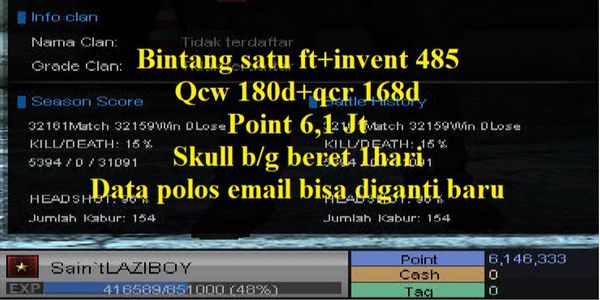 B1+invent 485+point 6.1m+qcw 180d+qcr 168d+skull b/g beret 1d+plain email