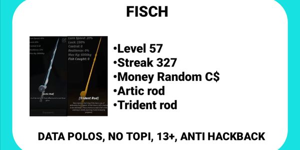 Akun Fisch Level 57+(Artic rod + Trident rod) Fisch RBL