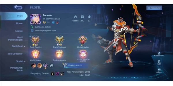MLBB SKIN YSS COLLECTOR ACCOUNT || WANWAN M WORD || PERMANENT FIRE BAG/RECAL