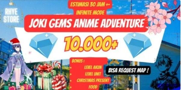 Joki Get Gems 10000 Anime Adventure