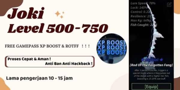 Joki Forgotten Fang Level 500-750 | CHECK DESCRIPTION