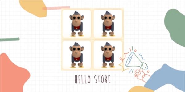 4 Toy Monkeys (Set)