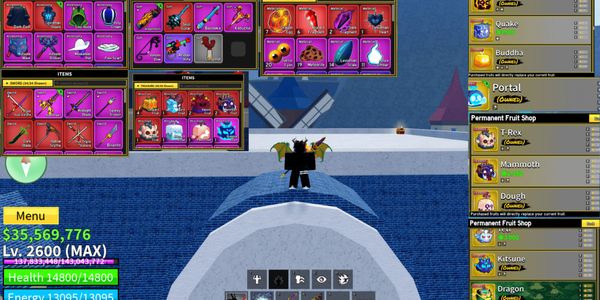 Akun Blox Fruit 12 Permanent,5 Gamepass,+6 Fruit Storage