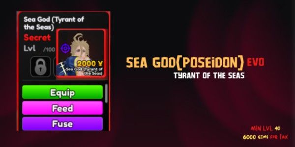 poseidon / sea god (Tyrant of the Seas) | ANIME ADVENTURE