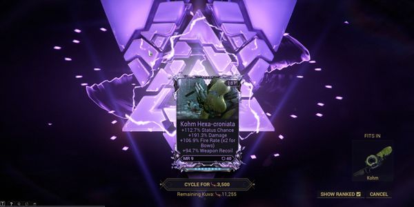 Warframe Riven [Kohm] Divine Riven