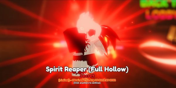 Spirit Reaper (Full Hollow) ||Anime Adventures|| | AA | Secret old unit