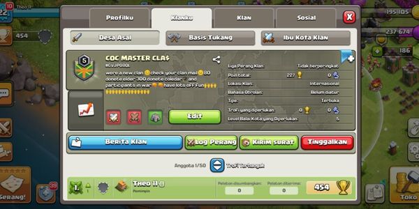 Clan Level 5 Nick keren murah