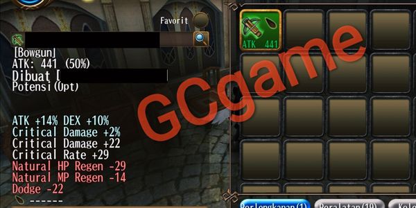 Bowgun Fillstat Weapon OverPower Bossing ( Atk + Dex ) Crit 29