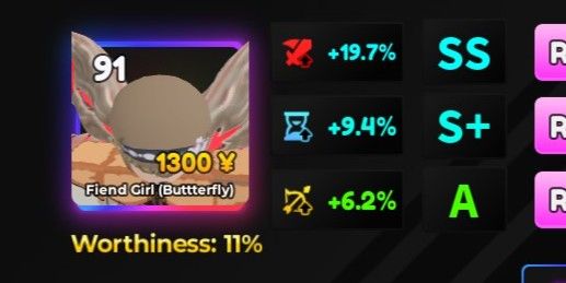 Fiend Girl (Butterfly) Good Stats