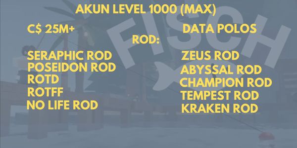 AKUN LEVEL 1000(MAX) SERAPHIC ROD | ROTFF | NO LIFE ROD | ALL ATLANTIS NEW ROD