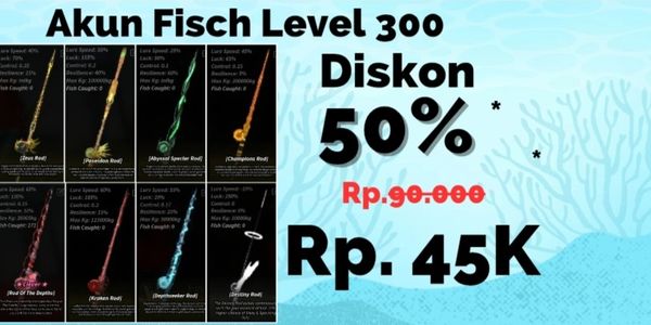 Jual Akun level 300 (19 Rod) Bonus cek Deskripsi