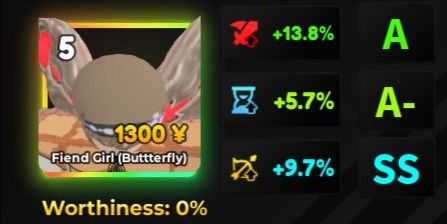 Fiend Girl (Butterfly) / Hinamy EVO, Good Stat SS Range | Anime Adventures AA