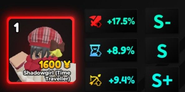 Shadowgirl (Time Traveller) / Homuru Evo Stats GG | Unit Secret Limited Anime Adventures-AA