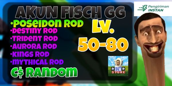 Akun Fisch Poisedon Rod + (Destiny,Trident,Kings,Aurora,Mythical)