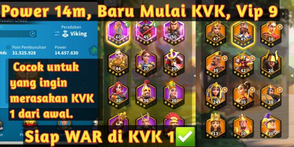 iOS/Android/PC Akun Rise of Kingdoms KVK 1 Murah, Jual Beli Akun Rise of Kingdoms