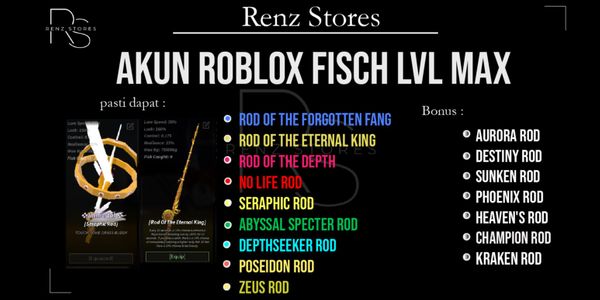 Akun Level 1000(max) Seraphic Rod