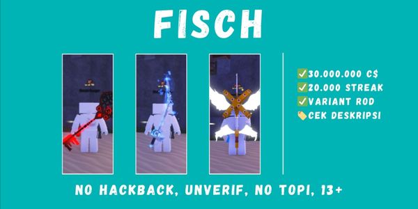 AKUN LEVEL 1000 | SERAPHIC ROD | THE FORGOTTEN FANG ROD + NO-LIFE ROD + 30M C$ FISCH