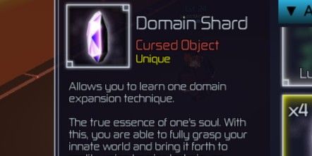 Domain Shard | Jujutsu Infinite