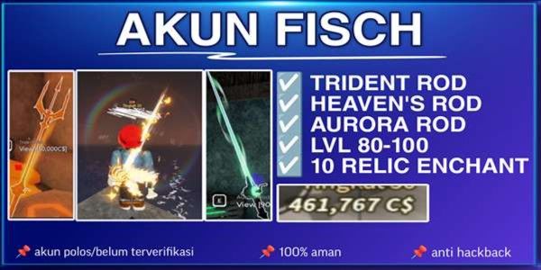 AKUN FISCH [TRIDENT] [HEAVEN'S ROD] LVL 100++