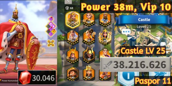 iOS/Android/PC Akun Rise of Kingdoms VIP 10 Murah, Jual Beli Akun Rise of Kingdoms